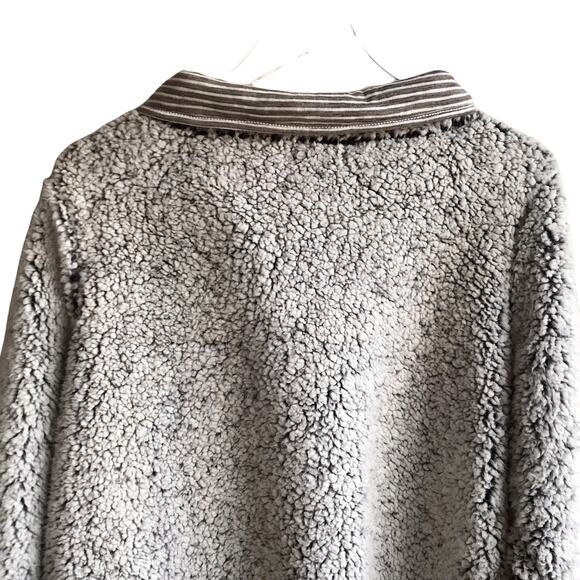 Maurice's Sherpa Pullover Fleece Sweater Pockets Sweatshirt Jumper Size XXL Gray - Picture 15 of 16